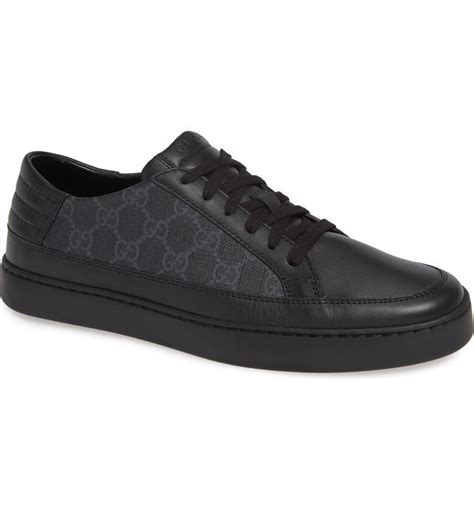 black low top gucci shoes|Gucci low top sneakers men.